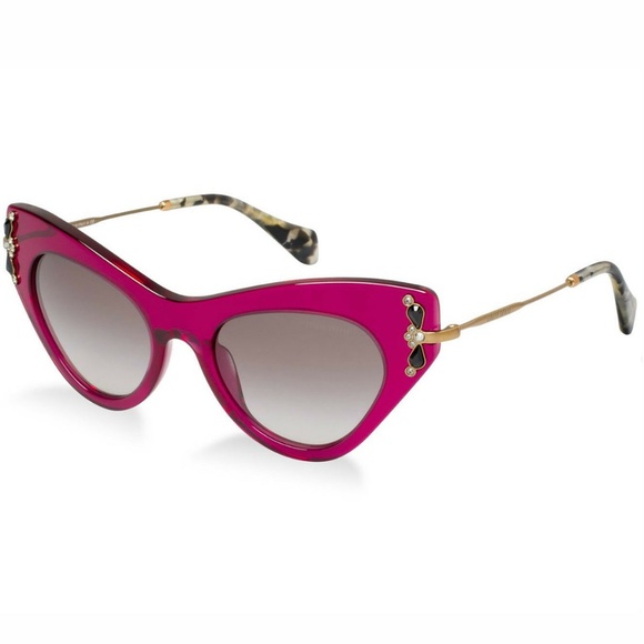 MIU MIU Cat-Eye Sunglasses Cyclamen Pink SMU 04P